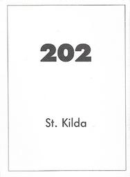 1990 Select AFL Stickers #202 St. Kilda Saints Back